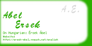 abel ersek business card